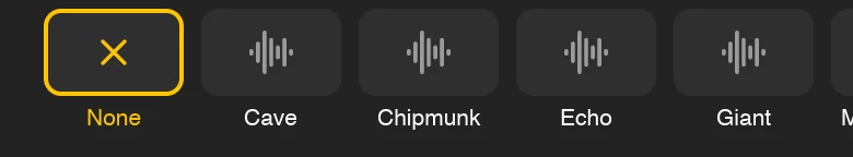 Voice changer choices